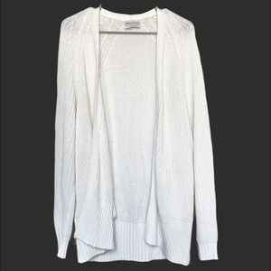 Urban Outfitters Long White Knit Cardigan